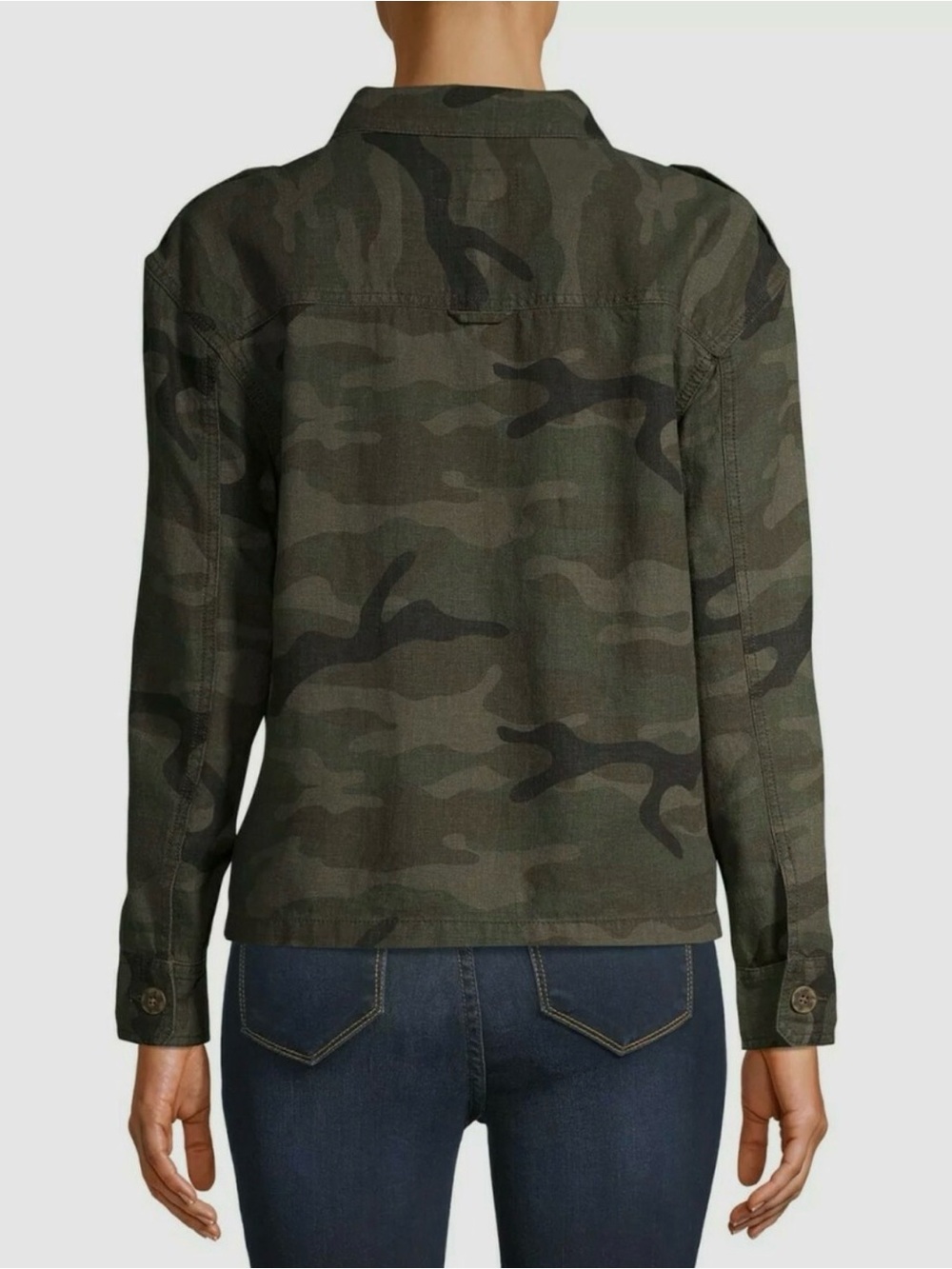 NWOT Time and Tru Olive Green Camo Utility Jacket - Picture 3 of 10